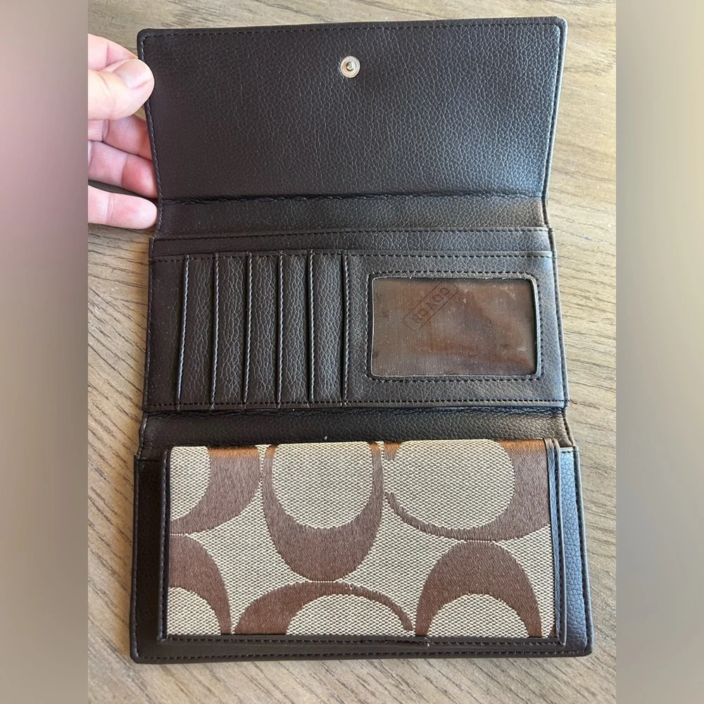 Coach Brown and Black Wallet - Picture 2 of 10